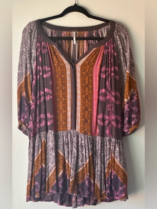 Free People Tops - Free People Boho Oversized Flowy Tunic Size XS